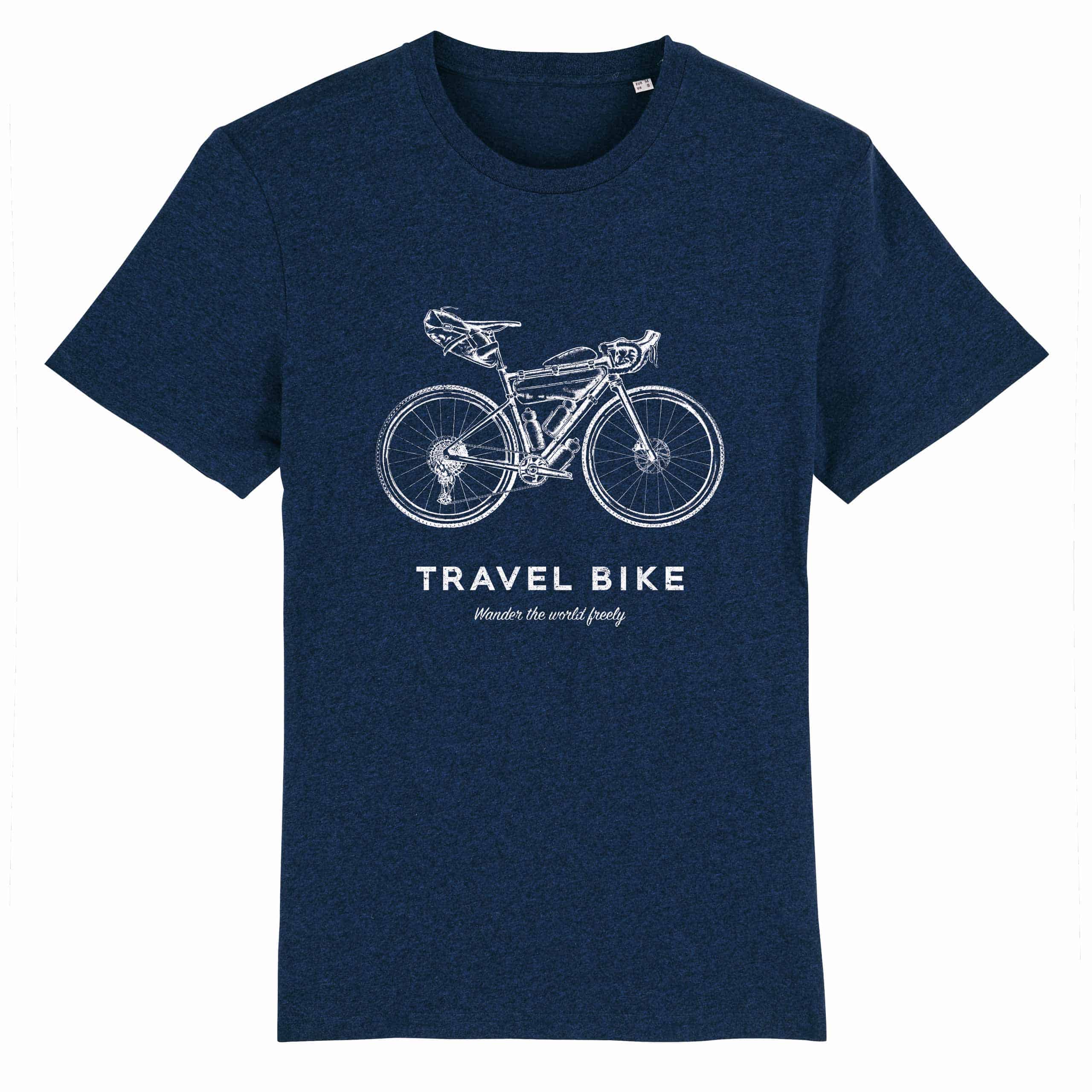 T-shirt cycling - Travel Bike Packing - Wander the world freely - collection cycling Live Freely. T-shirt basic medium fit 100% naturel col rond.