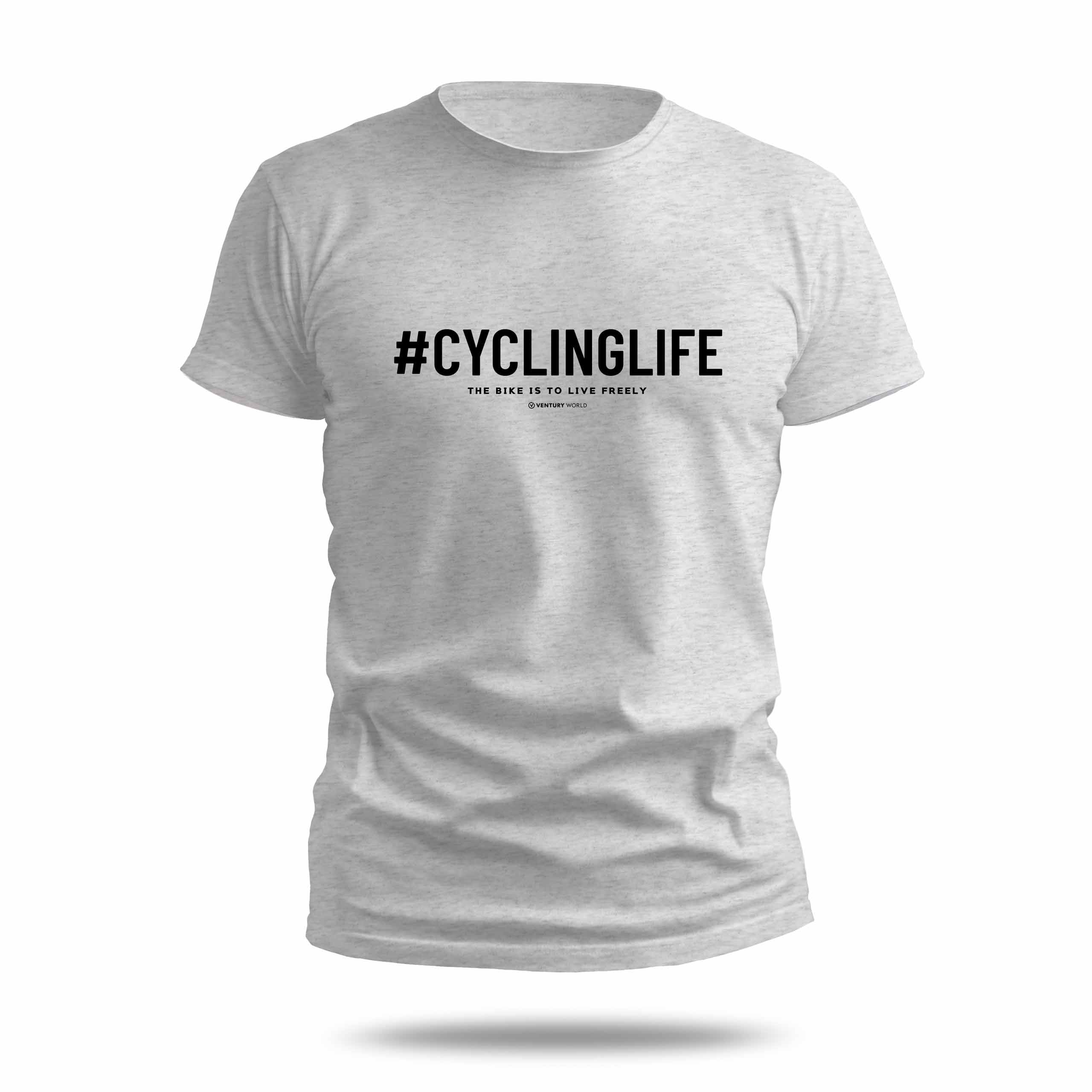 T-shirt cycling - Ride Freely - Courage and tenacity... is to live freely - collection cycling Live Freely - T-shirt basic medium fit 100% Naturel col rond.